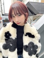 ヌード(NUDE)&nbsp;「NUDE」#前下りショート 10代 20代 30代   ボブショート ピンク