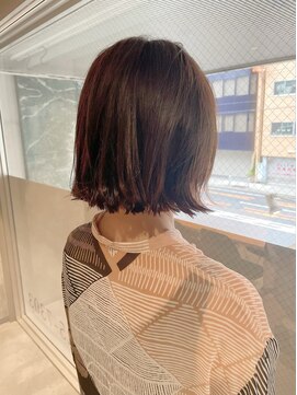 アイディール 心斎橋店(:ideal) 20代30代☆肩下ミディから肩上切りっぱなしボブ×インナーカラー