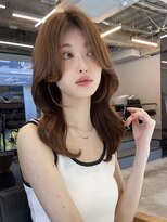 アイヴィー(IVY)&nbsp;大人ガーリーチョコレート韓国レイヤーカットくびれヘア