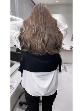 キング 梅田(K!ng) 【梅田】ハイライトカラーホワイトカラーミルクティーベージュ