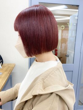 チル(CHILL) チェリーレッド＊ショートボブ