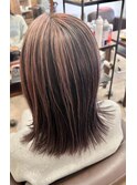 ピンクとブラックのアンブレラカラー　【延山styling】