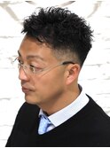 メンズビジネスパーマ刈り上げニュアンスパーマ新潟バーバー万代
