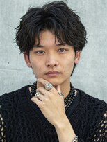 MEN'SHAIRスパイラルウェーブアップバングショート