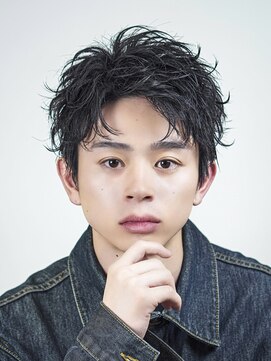 オーシャントーキョー 渋谷神南(OCEAN TOKYO) 無造作黒髪スパイキー刈り上げショート