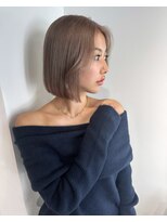 シェノン 心斎橋(CHAINON) きりっぱなしボブ/グレージュ/顔周りレイヤー/大阪/心斎橋/