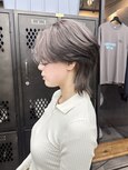 【GEEKS渋谷】センターパートウルフ/エンドカラー/韓国風ヘア