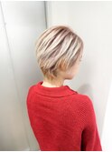 コンパクトショート×ミルクティーベージュ