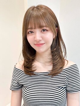 ノエシキカ(noe sikika) くびれヘア/アプリコットオレンジ/ハイライトカラー/栄e22