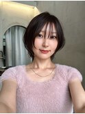 グランマッシュ/細めハイライト/ショート/白髪ぼかし/前髪/大宮