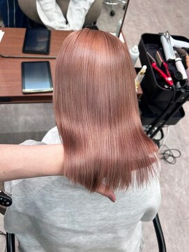 モク 立川(moc) 韓国風レイヤーカットブリーチダブルカラー前髪