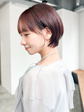 アルバム 池袋(ALBUM) ショート前髪カットココアベージュおくれ毛_F31191