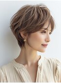 白髪ぼかし似合わせ大人ショート30代40代50代60代◎