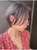 ミントグレージュクラゲヘアツートンカラーハイトーンカラー
