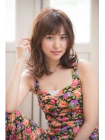 アルーシェ 心斎橋(Alushe)&nbsp;ナチュラルひし形切りっぱなし×グレージュ 【Alushe心斎橋】