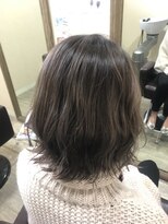カルム ヘアー レーヴ(Calm hair reve)&nbsp;大人かわいい☆グレージュ☆小顔外ハネボブ