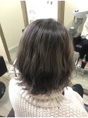 大人かわいい☆グレージュ☆小顔外ハネボブ