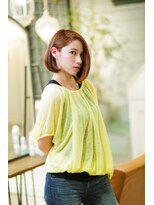 ソーホー ニューヨーク シズオカ(SOHO newyork SHIZUOKA) 耳かけアシメショートボブ