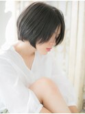 *mod's姪浜*…ダークアッシュクールショートワンレングラボブd