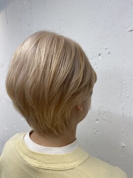 アンドブルー(and blue) ショートホワイトカラー