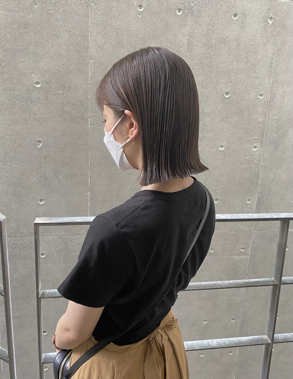 毛先厚めの切りっぱなしボブ：L124738967｜マイラ 銀座(myla)のヘア