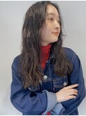 【中澤彩乃】セミロングウェーブナチュラルブラウンアッシュ