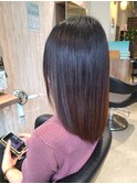 プロテスTR大人可愛いセミロングツヤ髪ナチュラル黒髪暗髪