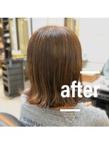 アキコ(AKIko) 切りっぱなしボブ/イルミナカラー/30代/40代/50代