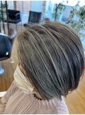 白髪ぼかしハイライト