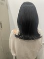 ソヨン 茨木店(SOYON) 艶髪暗めのネイビーカラー！