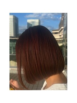 キール 海浜幕張(keel) 定番ボブ×大人ピンクブラウン