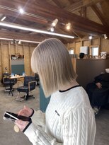 アフターニュース 新潟(afternews)&nbsp;ミルクティー/ダブルカラー/ケアブリーチ/髪質改善/ボブ/新潟