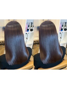 【四日市・全席個室】白髪ぼかし×髪質改善で真っすぐ過ぎない自然なストレートが叶う☆