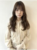 透明感カラー大人可愛い顔周り似合わせロングレイヤー