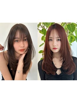 顔周りや毛先のレイヤーカットで印象が変わる！細部までこだわった技術でどこから見ても綺麗なシルエット♪