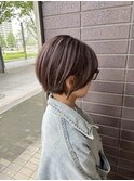 春カラーピンクブラウンベージュショートカット
