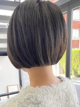 ヘアー アイス 御器所本店(HAIR ICI) 20代30代夏◎暗髪カラーレイヤーボブパーマ小顔ショート