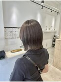 ミディアムヘア暗めカラーグランマッシュデザインカラー《用賀》
