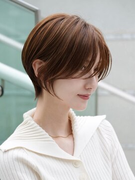 ソワネ 表参道(soigne) 青山白髪ぼかしハンサムショートウルフベージュアッシュ30代40代