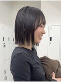 オリーブグレー/ココアベージュ/クラゲヘアー/ボブ