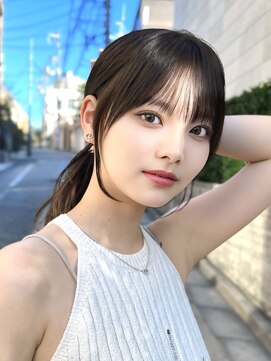 カシュカシュ 表参道(cache cache) 薄め前髪顔まわりレイヤーカットシースルー前髪ハッシュカット