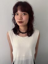 ハマモト ヤマ オオサカ(ハマモト Yama Osaka)&nbsp;ゆるパーマ　レッドカラー