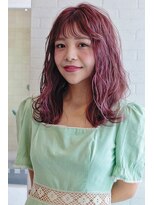 アヴァンティ ヘアーアンドスパ(avanti hair&spa)&nbsp;ピンクラベンダーのふわふわミディ
