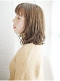 透け感バングのセミウエットカール