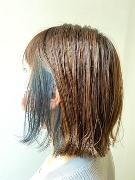 りんごの木 稲田店 ボブ、インナーカラー