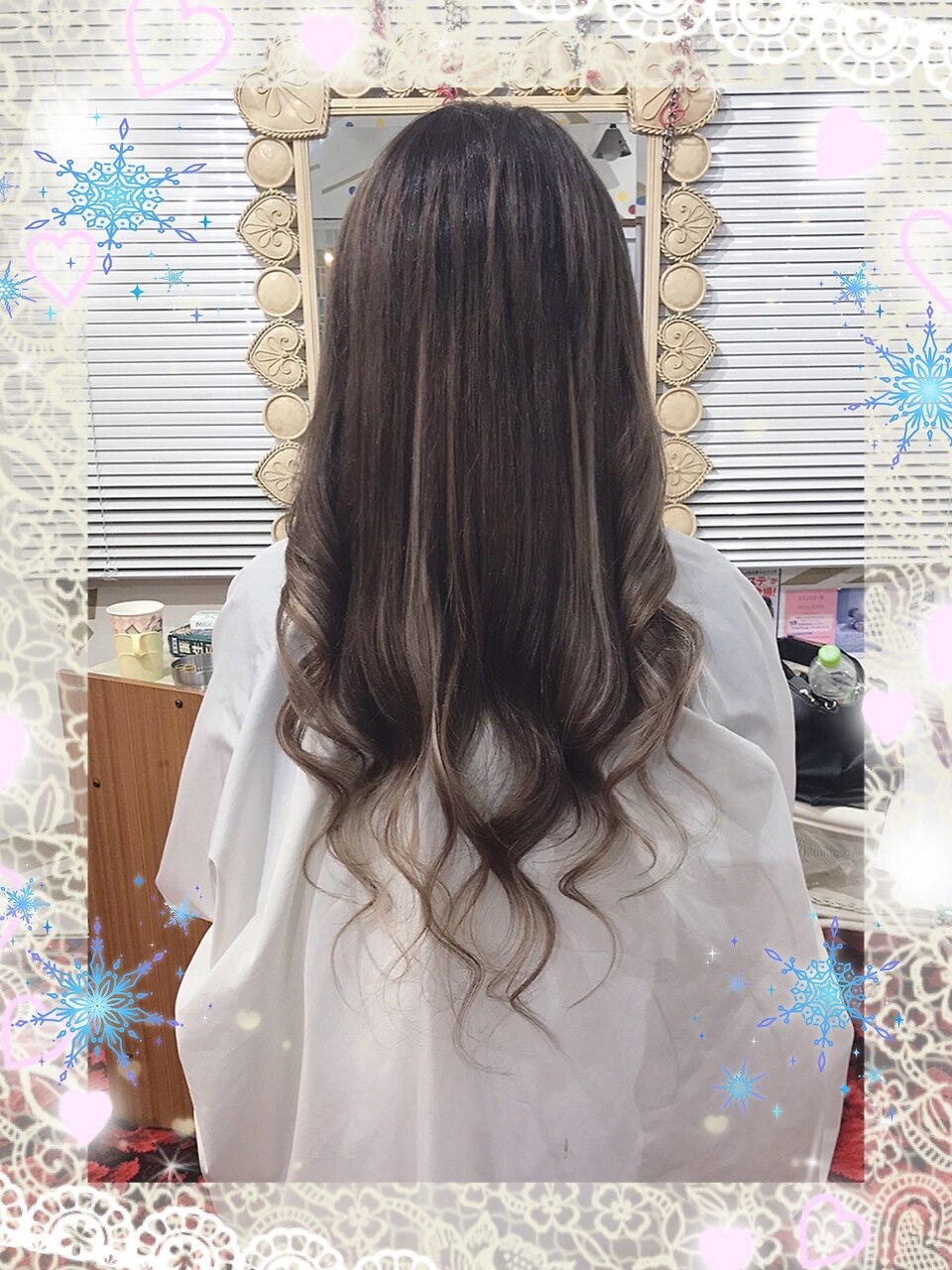 黒染め#エクステ#インナーカラー#ハイライト#黒髪ロング#清楚系