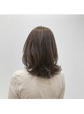 30代40代☆白髪ぼかしに!明るく染まる白髪染☆ミディレイヤー☆