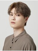 センターパートブリーチスパイラルパーマ波巻き韓国