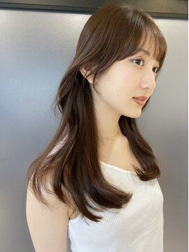 アリュウル 表参道(ALLURE) 表参道 顔まわりカット くびれヘア ブリーチなしベージュカラー