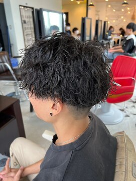 ミオ(Mio) 滋賀、南草津、メンズ美容室、波巻きツイストスパイラルパーマ